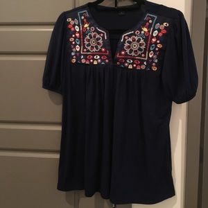 Vintage Forever21 Embroidered Top